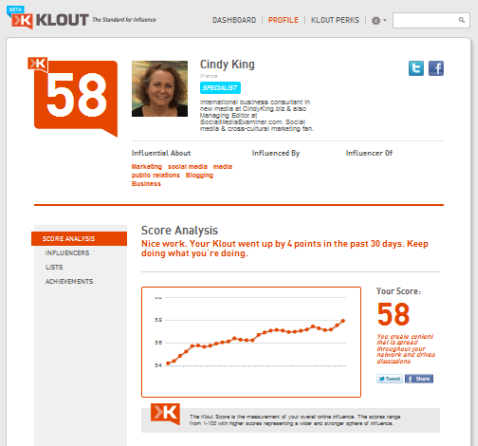 new klout