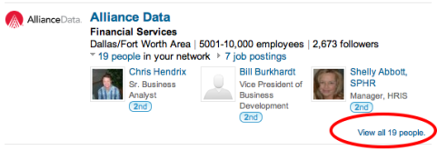 company search on linkedin