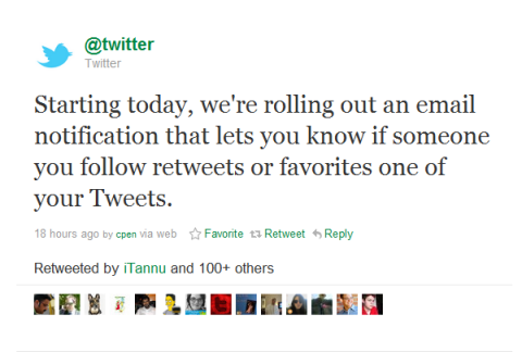 twitter email notifications