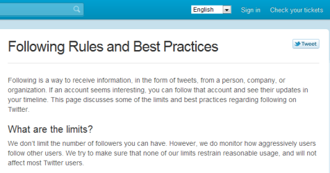 twitter following rules