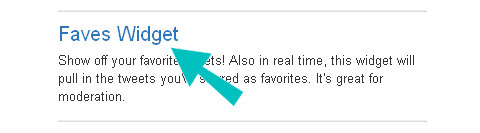 widget faves