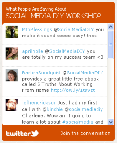 finished twitter widget