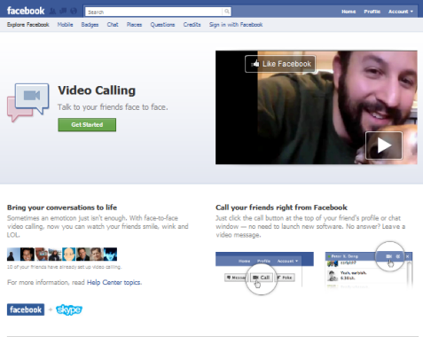 skype on facebook