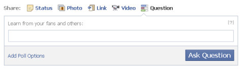 facebook question blank