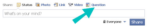 facebook question start