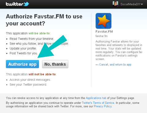 favstar authorize