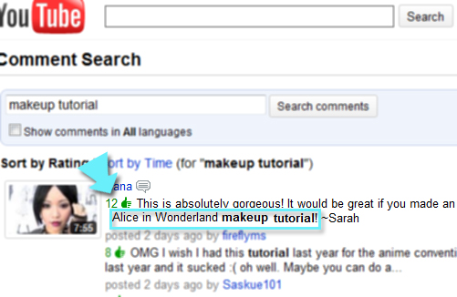 youtube comment search