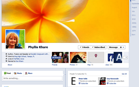 New Facebook timeline Example new Facebook timeline