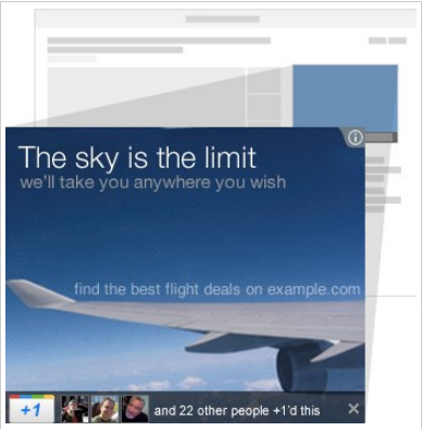 google+1 button on ads