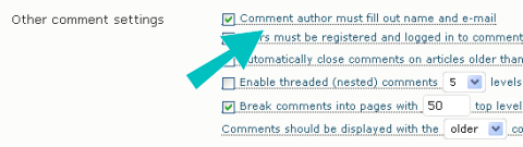 WordPress Discussion Setting