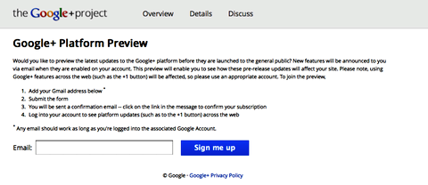 google+ platform preview