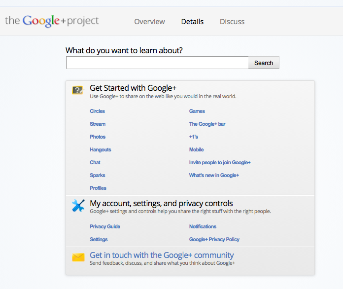 Google + Projekt