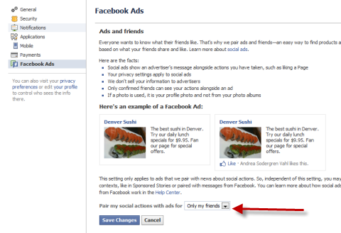 facebook ad settings