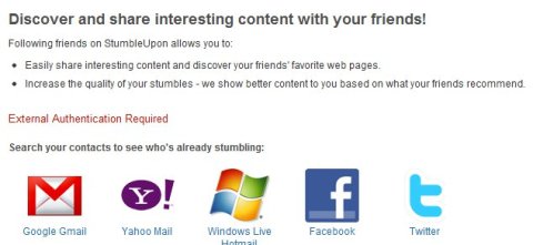 StumbleUpon Find Friends