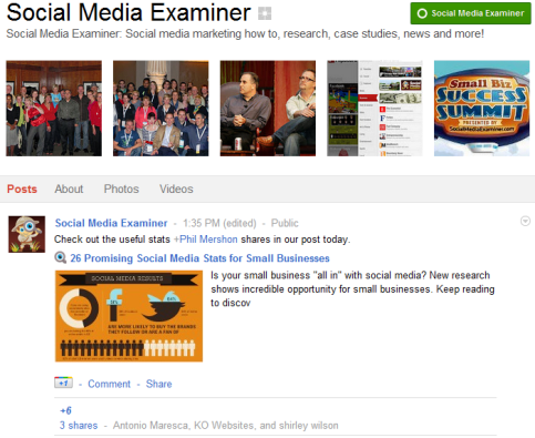 Google+ Pages - Social Media Examiner