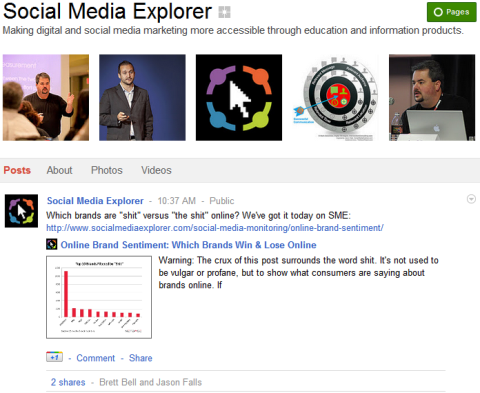 Google+ Pages - Social Media Explorer