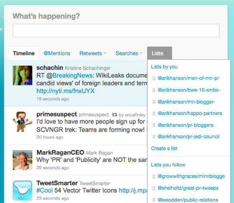 twitter lists