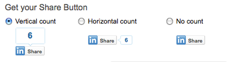 new linkedin share button