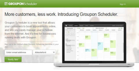 groupon scheduler