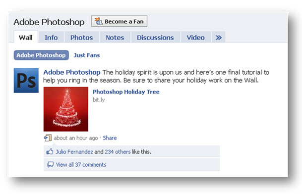 Adobe Photoshop Facebook-Fanseite