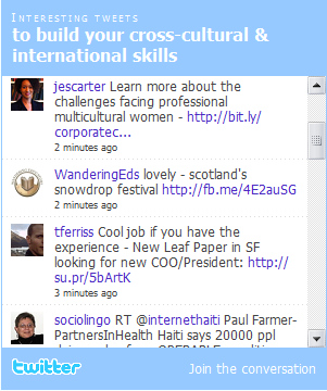 an example of a twitter widget