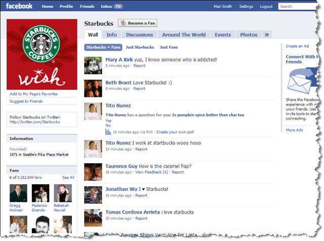 starbucks on facebook