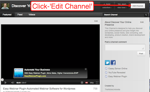 click edit channel