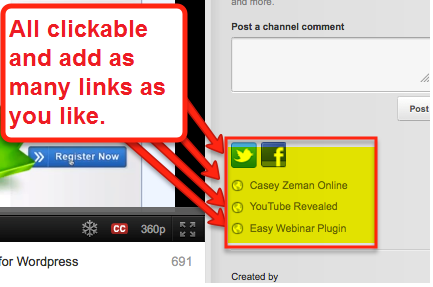 youtube clickable links