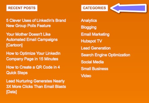 blog categories