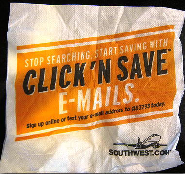 email marketing napkin campaign