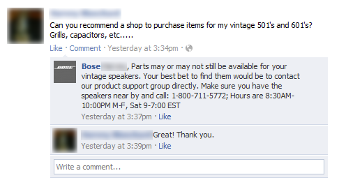 bose customer service