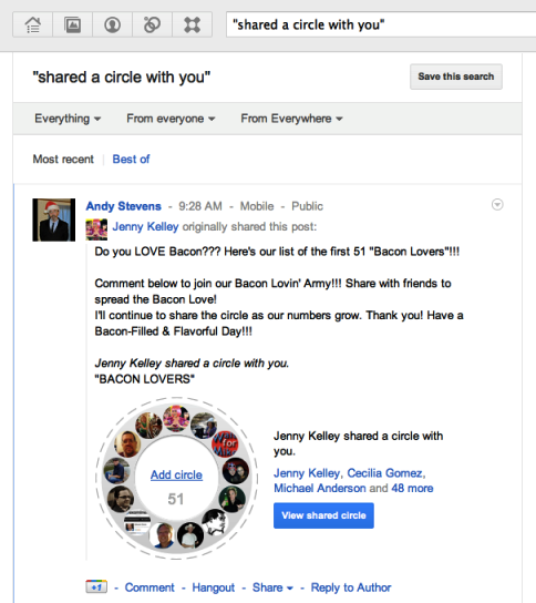 google+ getting started 5 shared circles