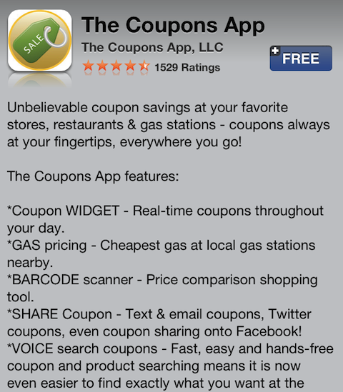 coupons app