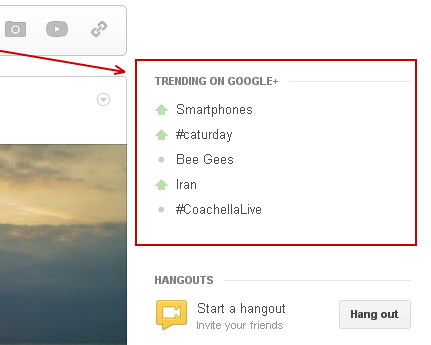 Trend auf Google +