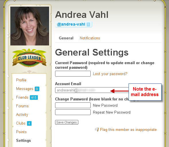 my settings