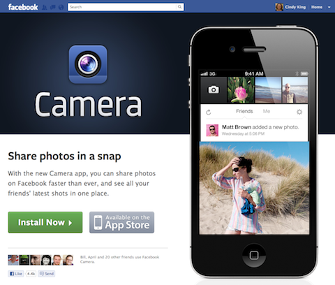 facebook camera