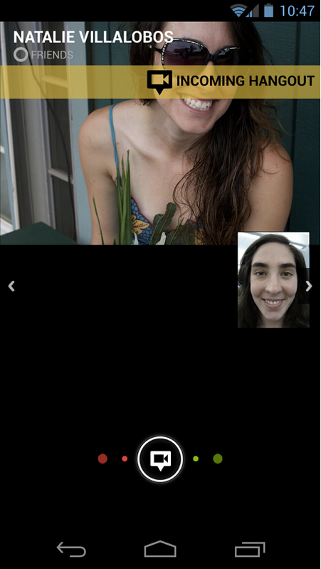 google+ android app hangout