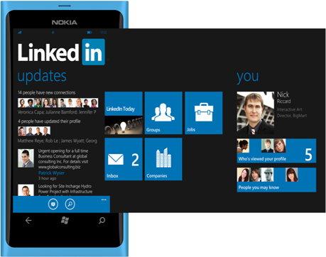 linkedin windows phone app