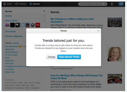 twitter tailored trends