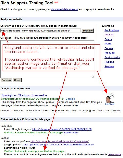 rich snippets testing tool