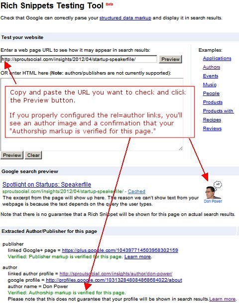 rich snippets testing tool