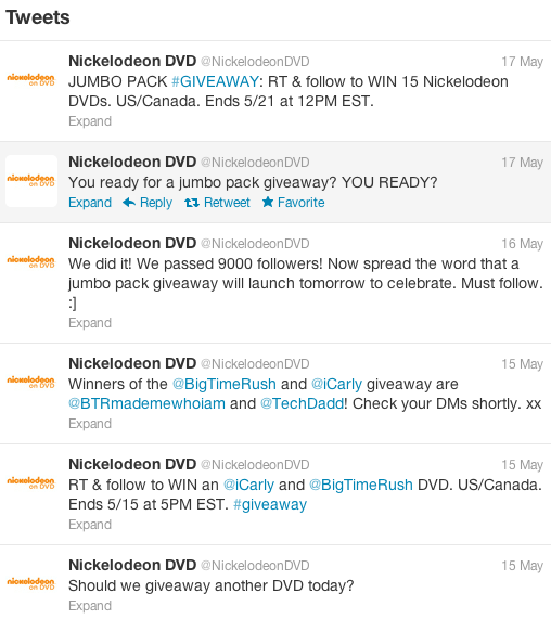 nickelodeon giveaway