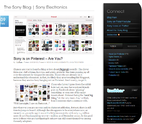 sony blog