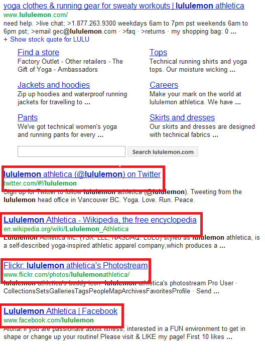 lululemon search