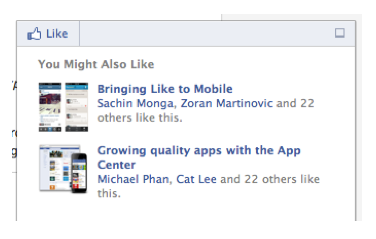 facebook recommendations bar