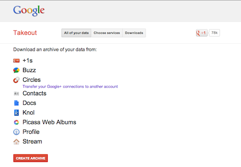 google takeout