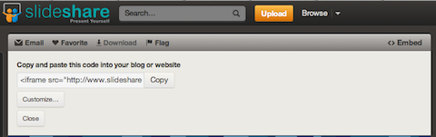 slideshare embed code
