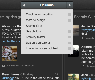 tweetdeck column