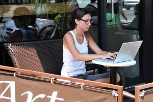 woman at computer