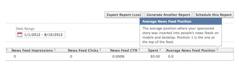 facebook sponsored stories metrics